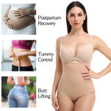 Women's Tummy Control Shapewear Bodysuit – Waist Trainer with Open Bust