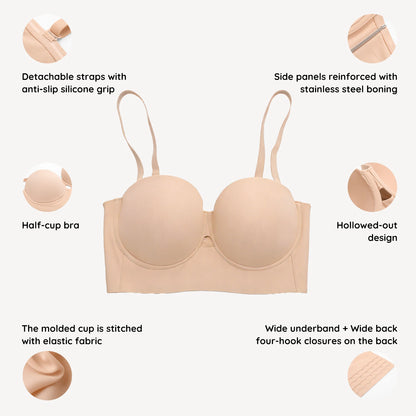 Waistdear OEM Custom Women Longline Strapless Bra Underwire – HEXIN