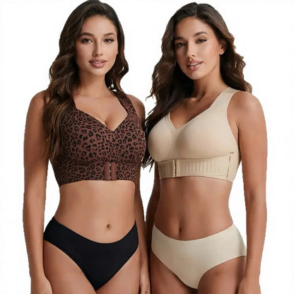 Seamless Leopard Print Jelly Strip Bra Plus Size – FancyShape