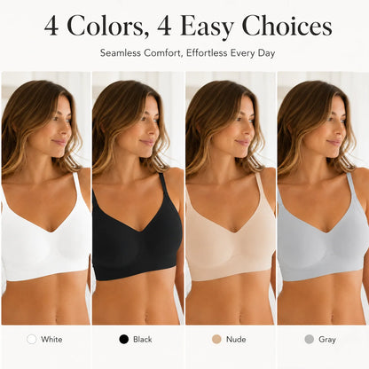 Women Seamless Wireless Molded Cup Bra Adjustable Straps – Sculpt Shape Wear