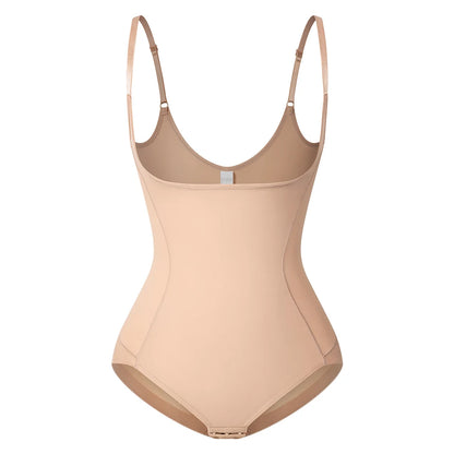 Women's Tummy Control Shapewear Bodysuit – Waist Trainer with Open Bust