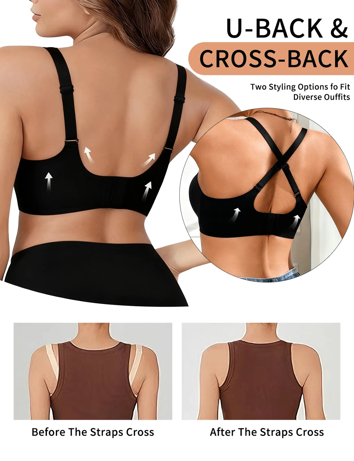 Women Wireless Seamless Bra Deep V Push up – Sculpt Shape Wear