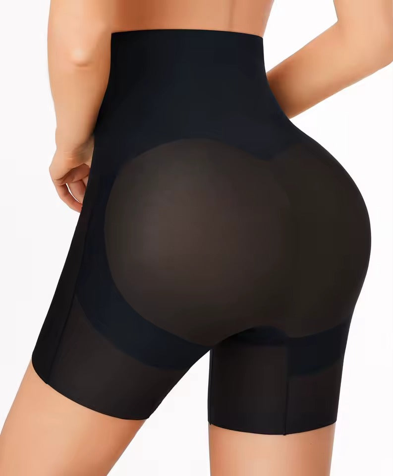 Women’s slimming high-waist shapewear shorts.
