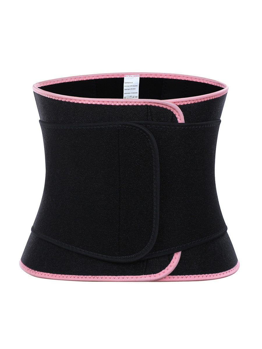 Pink Neoprene Waist Cincher Shapewear with 6 Steel Bones – Fat Burning Slimming Belt