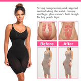 Seamless Black  Shapewear Bodysuit – Tummy Control Waist Sculpting Faja with Eco-Friendly Recycled Nylon