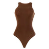 Women’s Crew Neck Thong Shapewear Jumpsuit – Sleeveless Seamless Tank Top Bodysuit with Tummy Control & Waist Slimming