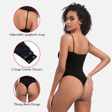 Buttery Soft Square Neck Shapewear Bodysuit – Sleeveless Tummy Control Thong Bodysuit Top for Women