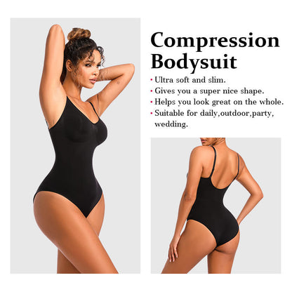 Shapewear – Ultra-Thin Seamless Bodysuit with High Compression & Tummy Control Fajashaper for Women