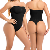 One Piece Strapless Shapewear for Women – Seamless Sculpting Plus Size Bodysuit Tummy Control Body Shaper