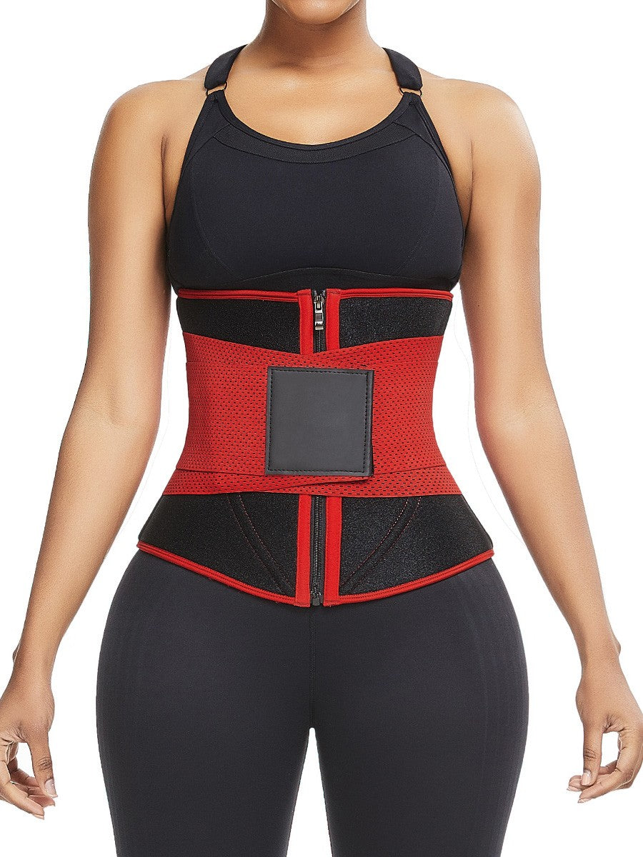 Neoprene Zipper Waist Trainer with 10 Steel Bones – Slimming Tummy Control Belt