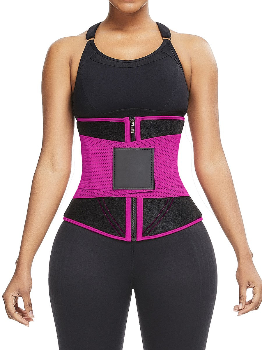 Neoprene Zipper Waist Trainer with 10 Steel Bones – Slimming Tummy Control Belt