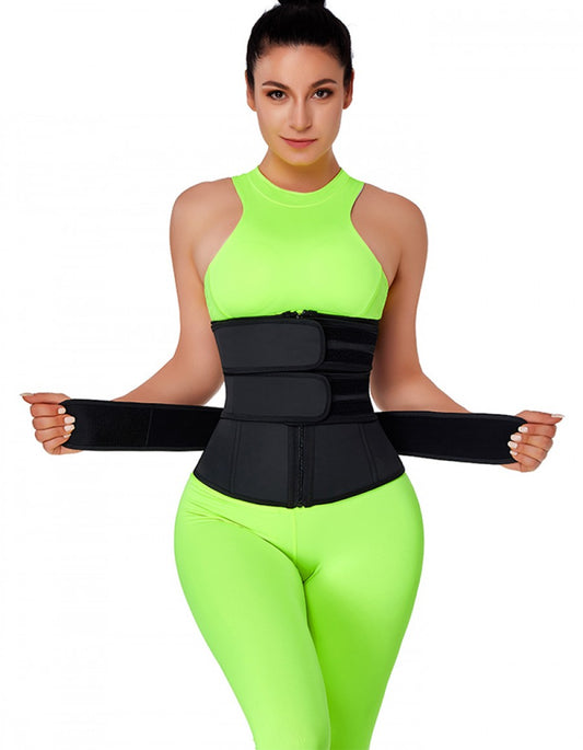 Black Three Belts Latex Waist Trainer Big Size – Highest Compression Shapewear
