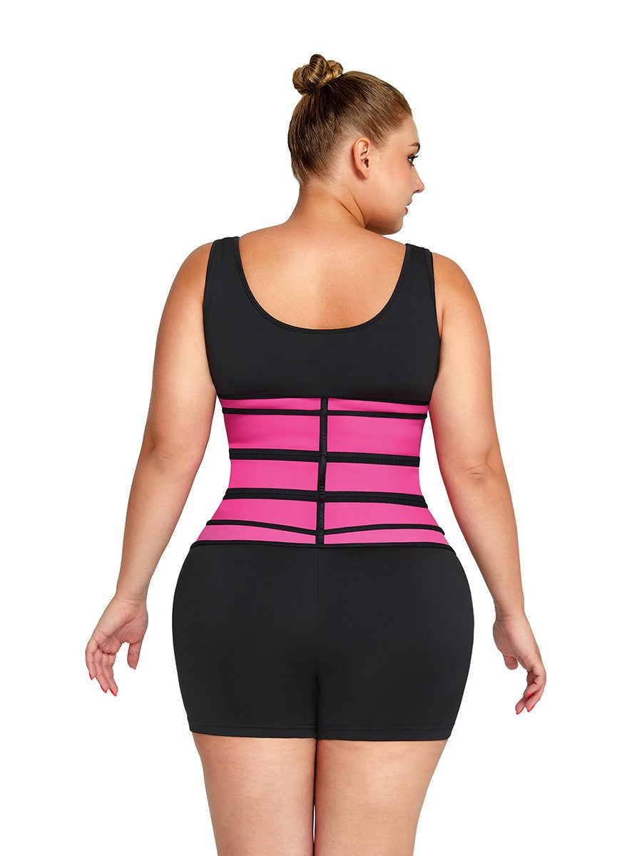 Black Three Belts Latex Waist Trainer Big Size – Highest Compression Shapewear