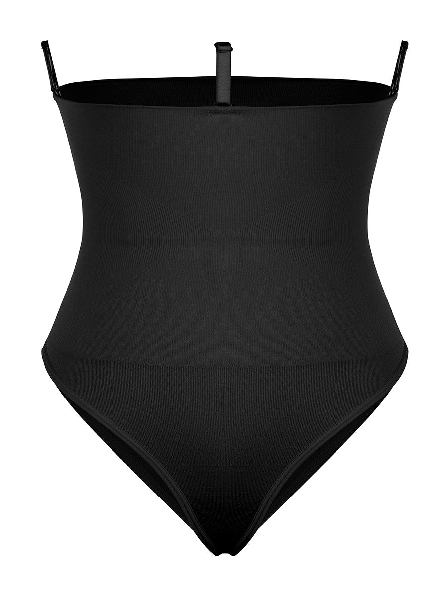 Seamless High Waist Tummy Control Thong – Three Clasps Panty Shaper | Black & Skin Color Shapewear