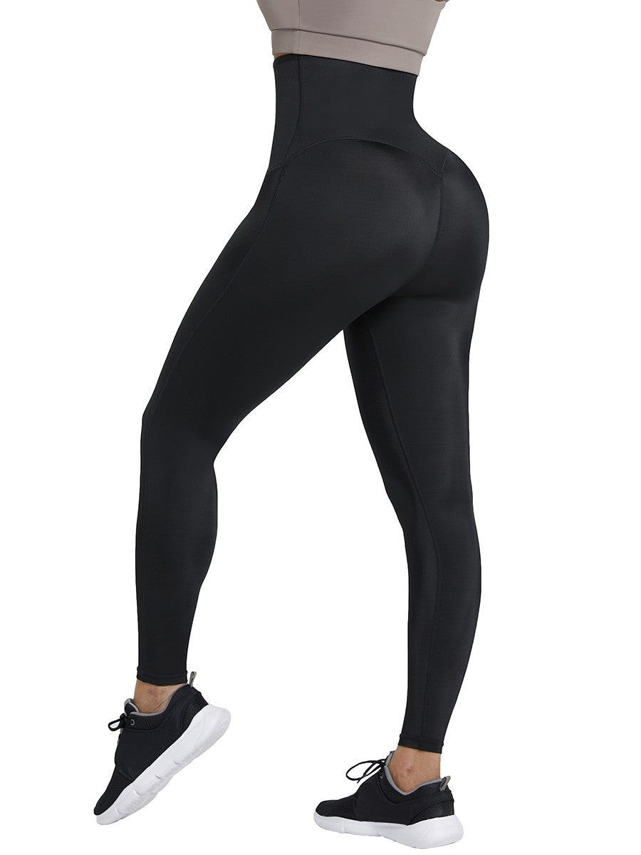 Blue Neoprene High Rise Leggings Shaper with 3 Rows Hooks – Figure Slimmer