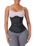 Black Under Bust Latex Waist Trainer with Double Belt Compression