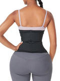 Black Under Bust Latex Waist Trainer with Double Belt Compression