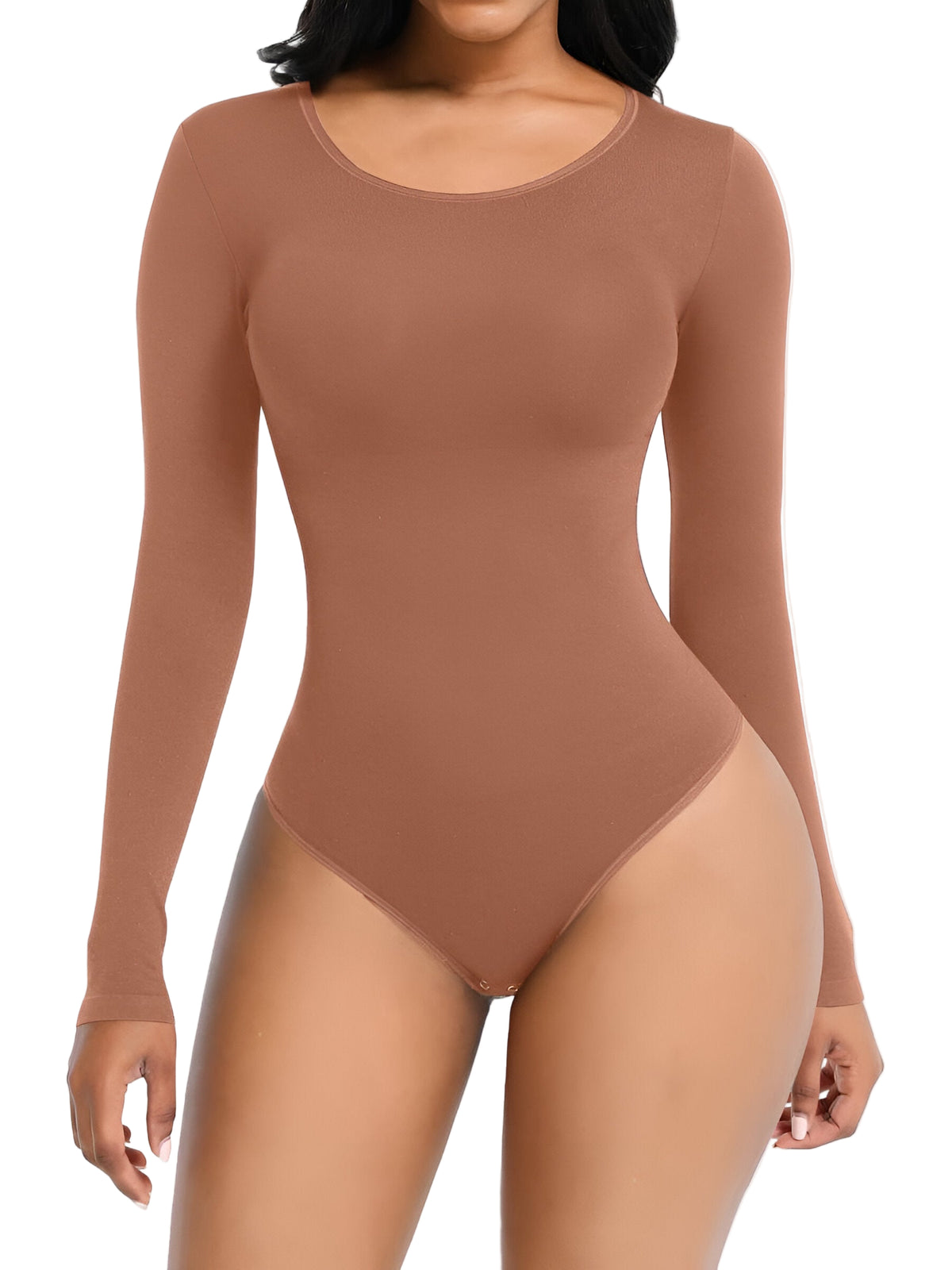 Seamless Bodysuit Long Sleeve Slim Corset Shapewear Bodysuit