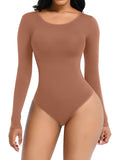 Seamless Bodysuit Long Sleeve Slim Corset Shapewear Bodysuit