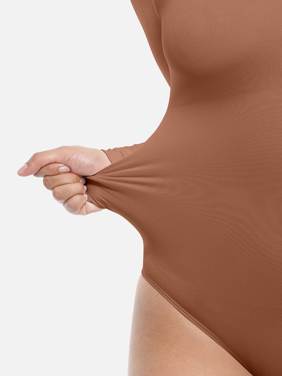 Seamless Long-Sleeve Corset Shapewear Bodysuit