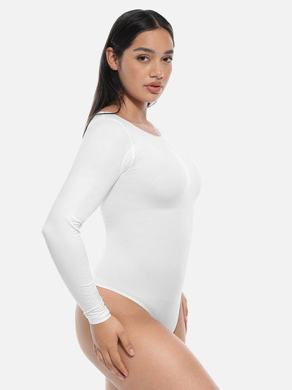 Seamless Long-Sleeve Corset Shapewear Bodysuit