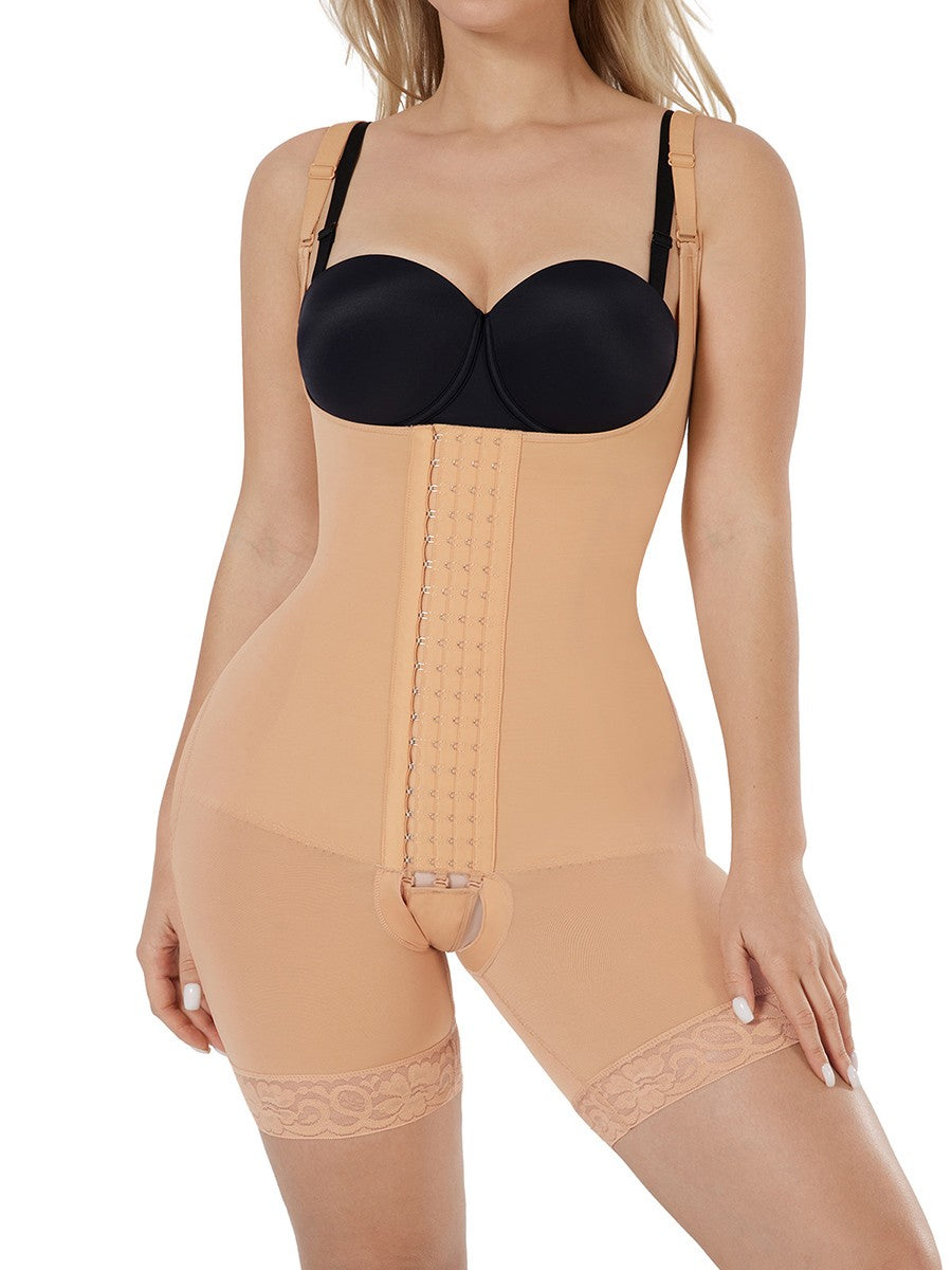 Compression Adjustable 4 Hooks Full Body Shaper Tummy Control & Butt Lifter Women Shapewear