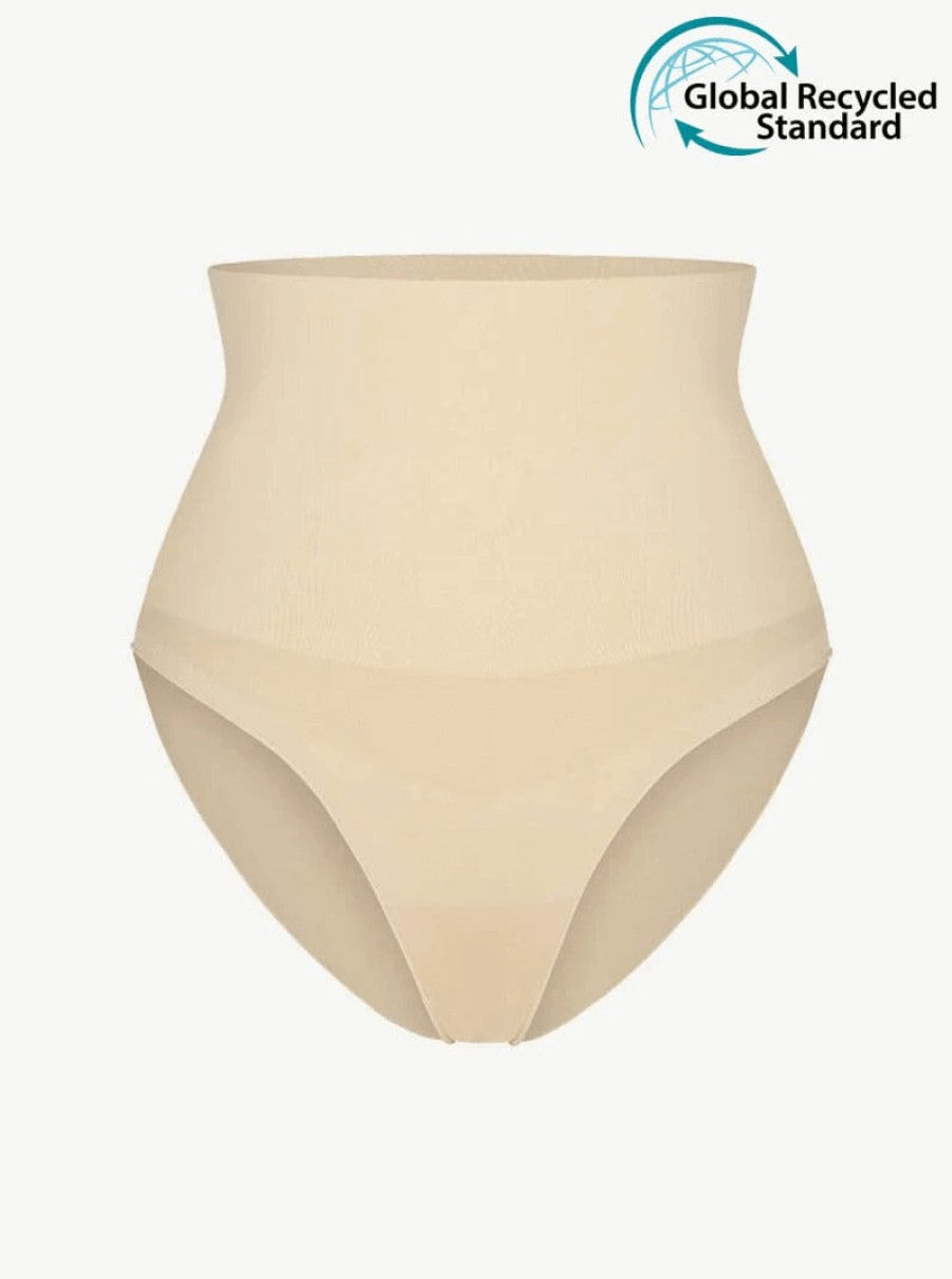 Eco-Friendly High Waist Seamless Shapewear Shorts | Tummy Control Compression Thong