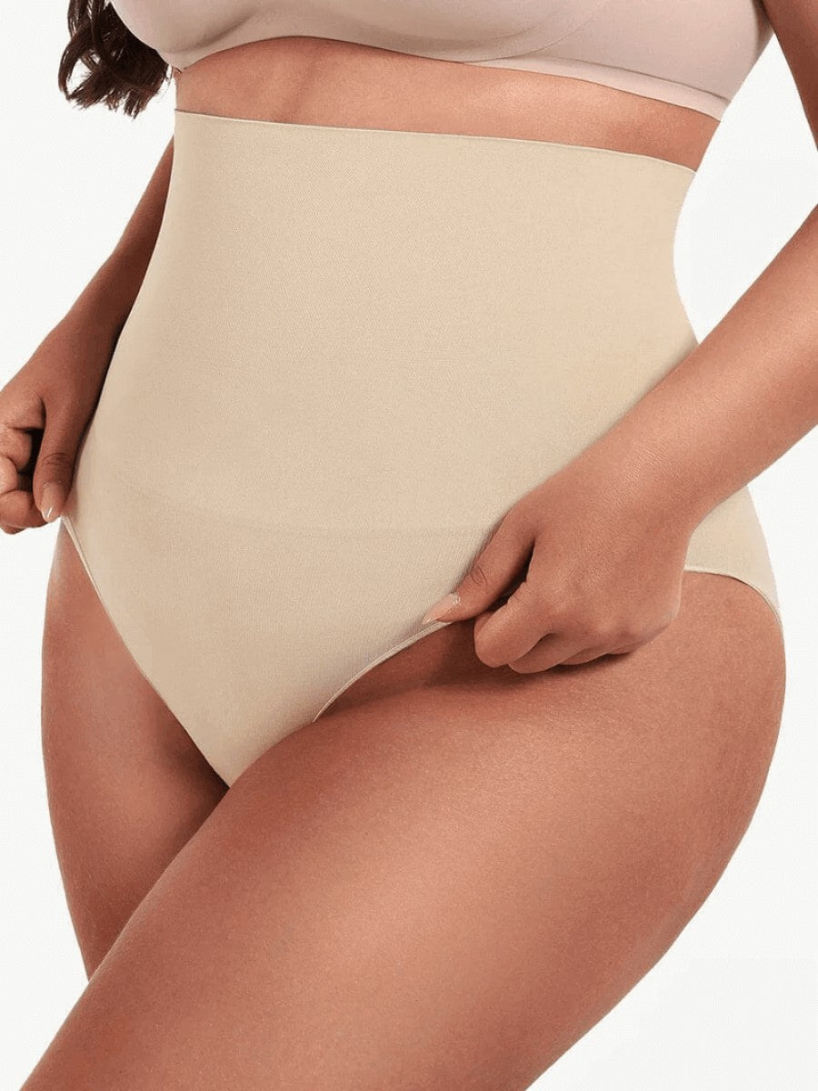 Eco-Friendly High Waist Seamless Shapewear Shorts | Tummy Control Compression Thong