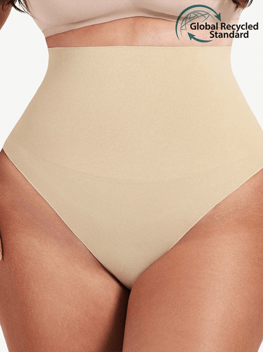 Eco-Friendly High Waist Seamless Shapewear Shorts | Tummy Control Compression Thong