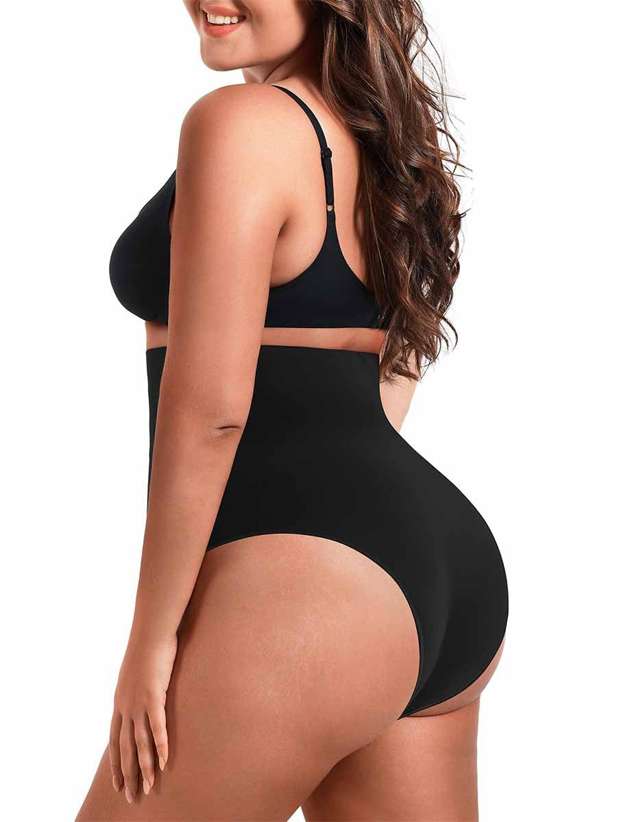 Eco-Friendly High Waist Seamless Shapewear Shorts | Tummy Control Compression Thong