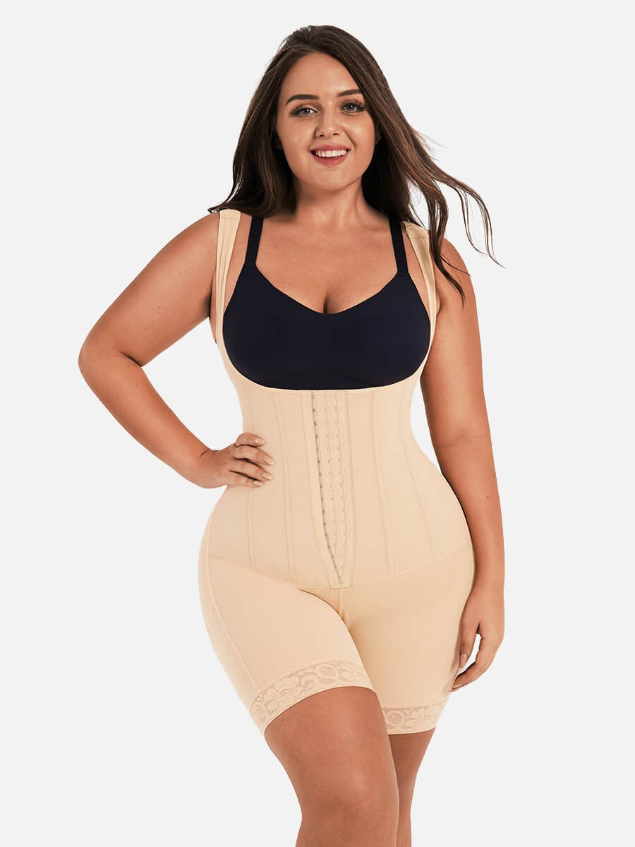 Compression 6 Steel Boned Tummy Trimmer Control Shapewear for Women