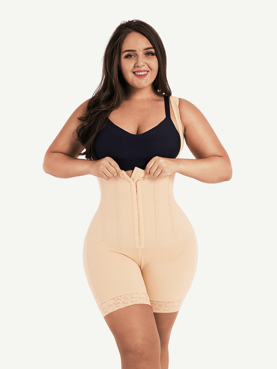 Compression 6 Steel Boned Tummy Trimmer Control Shapewear for Women