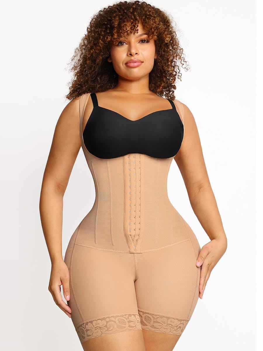 Compression 6 Steel Boned Tummy Trimmer Control Shapewear for Women