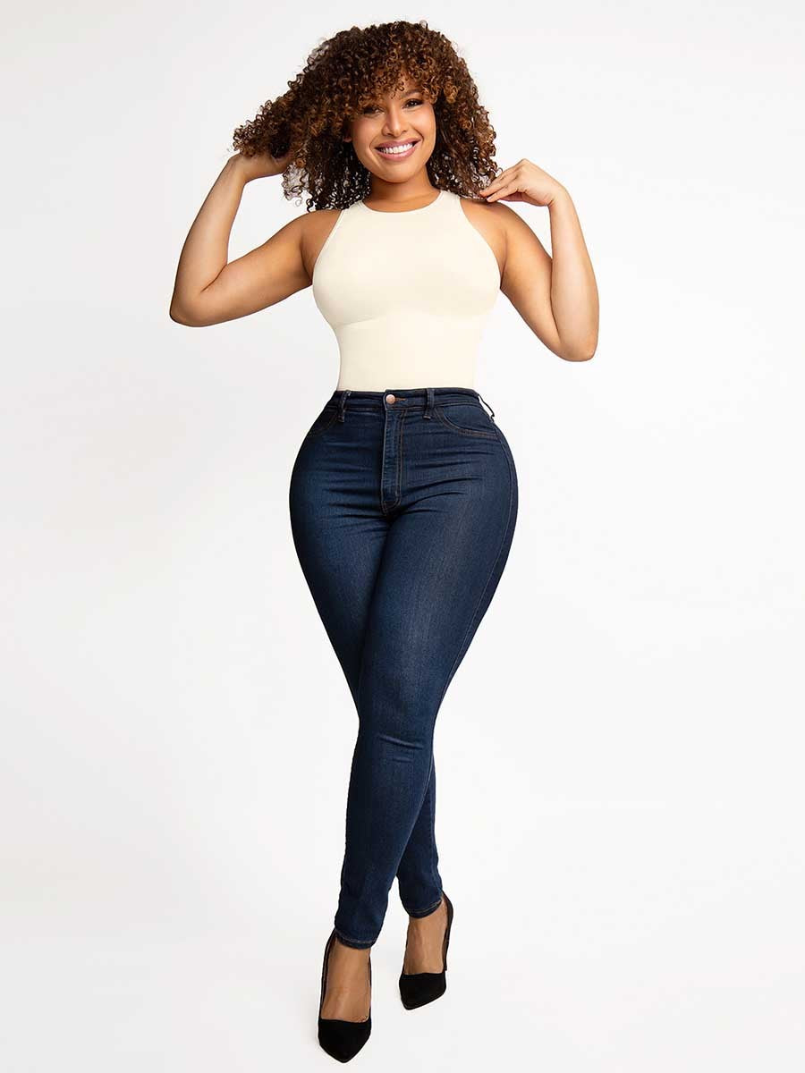 Seamless Round-Neck Slimming Shapewear Bodysuit | Full Body Contouring & Smoothing