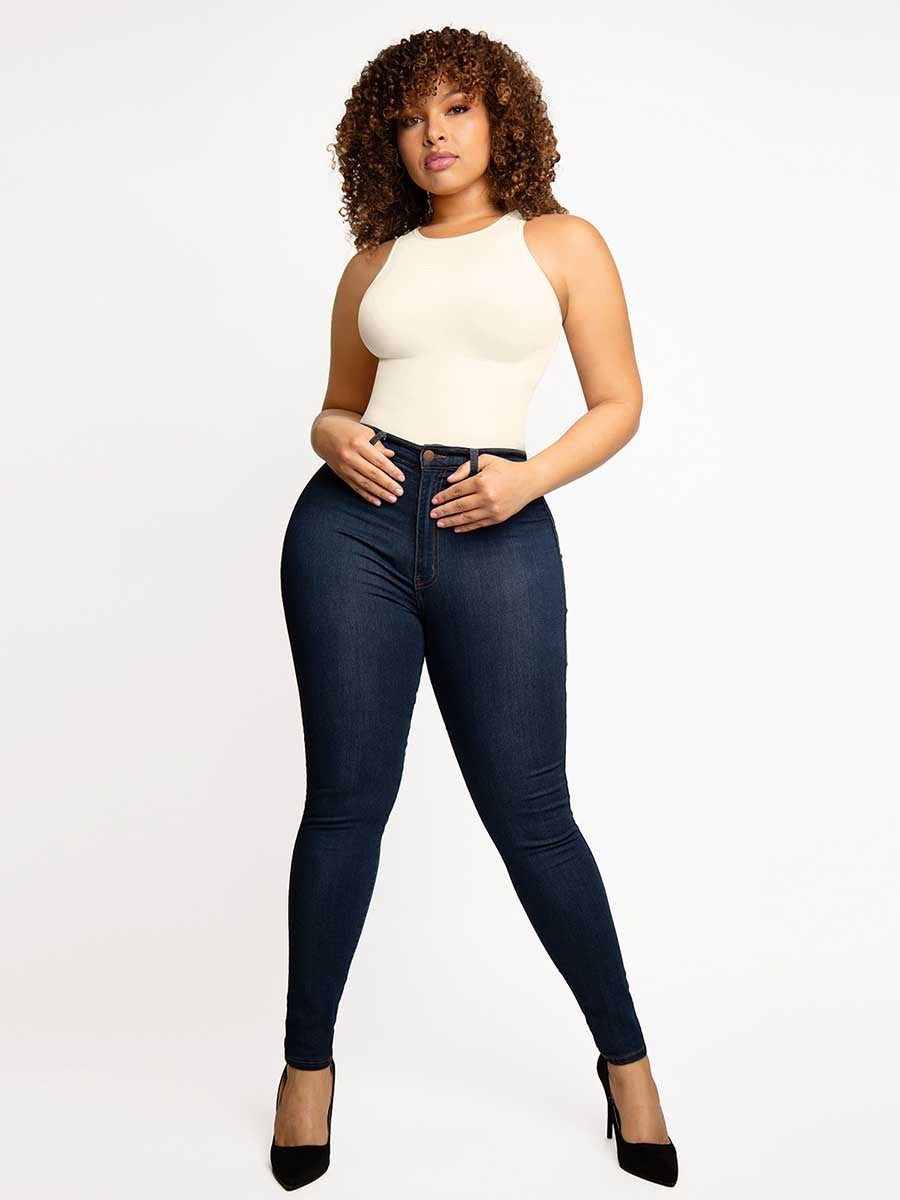 Seamless Round-Neck Slimming Shapewear Bodysuit | Full Body Contouring & Smoothing