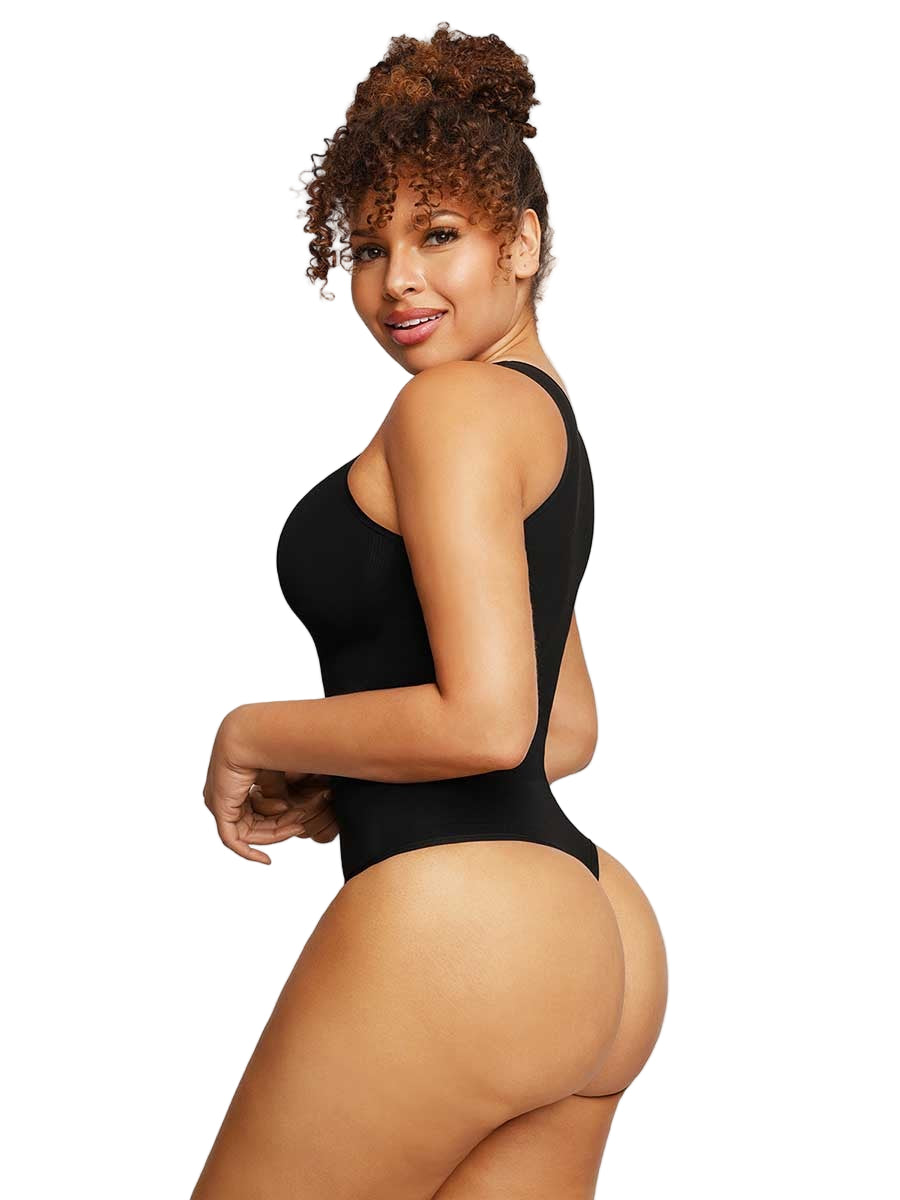 Seamless Round-Neck Slimming Shapewear Bodysuit | Full Body Contouring & Smoothing
