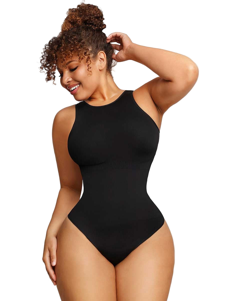 Seamless Round-Neck Slimming Shapewear Bodysuit | Full Body Contouring & Smoothing