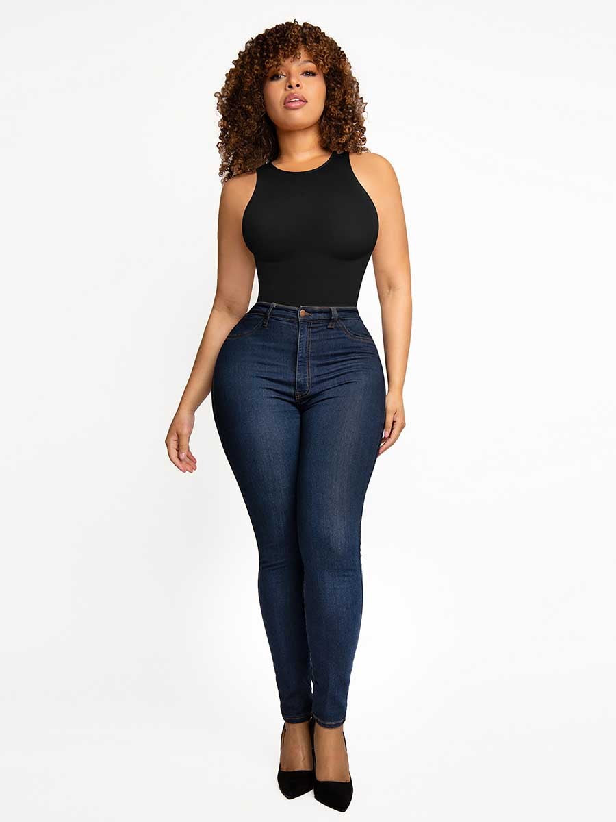 Seamless Round-Neck Slimming Shapewear Bodysuit | Full Body Contouring & Smoothing
