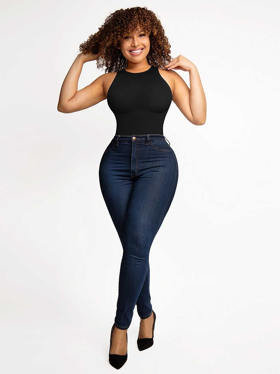 Seamless Round-Neck Slimming Shapewear Bodysuit | Full Body Contouring & Smoothing