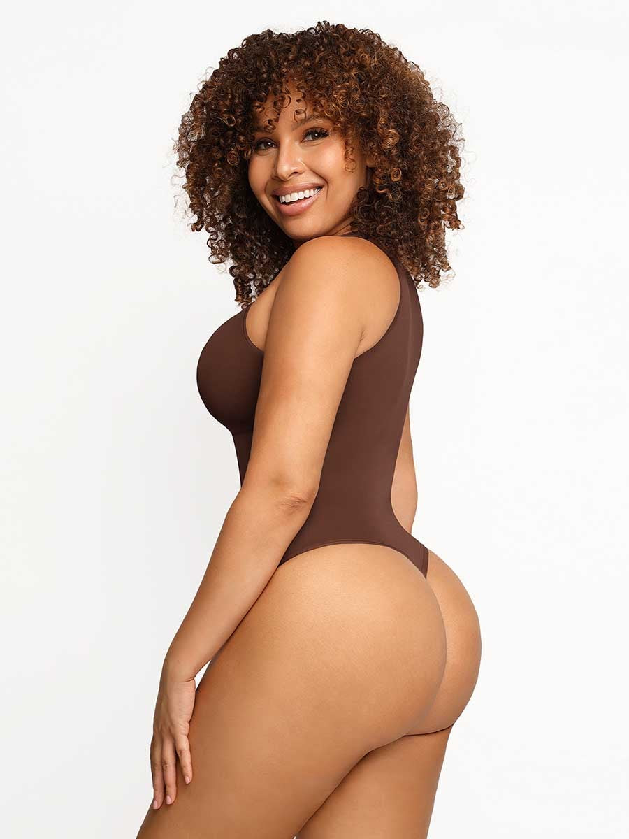 Seamless Round-Neck Slimming Shapewear Bodysuit | Full Body Contouring & Smoothing