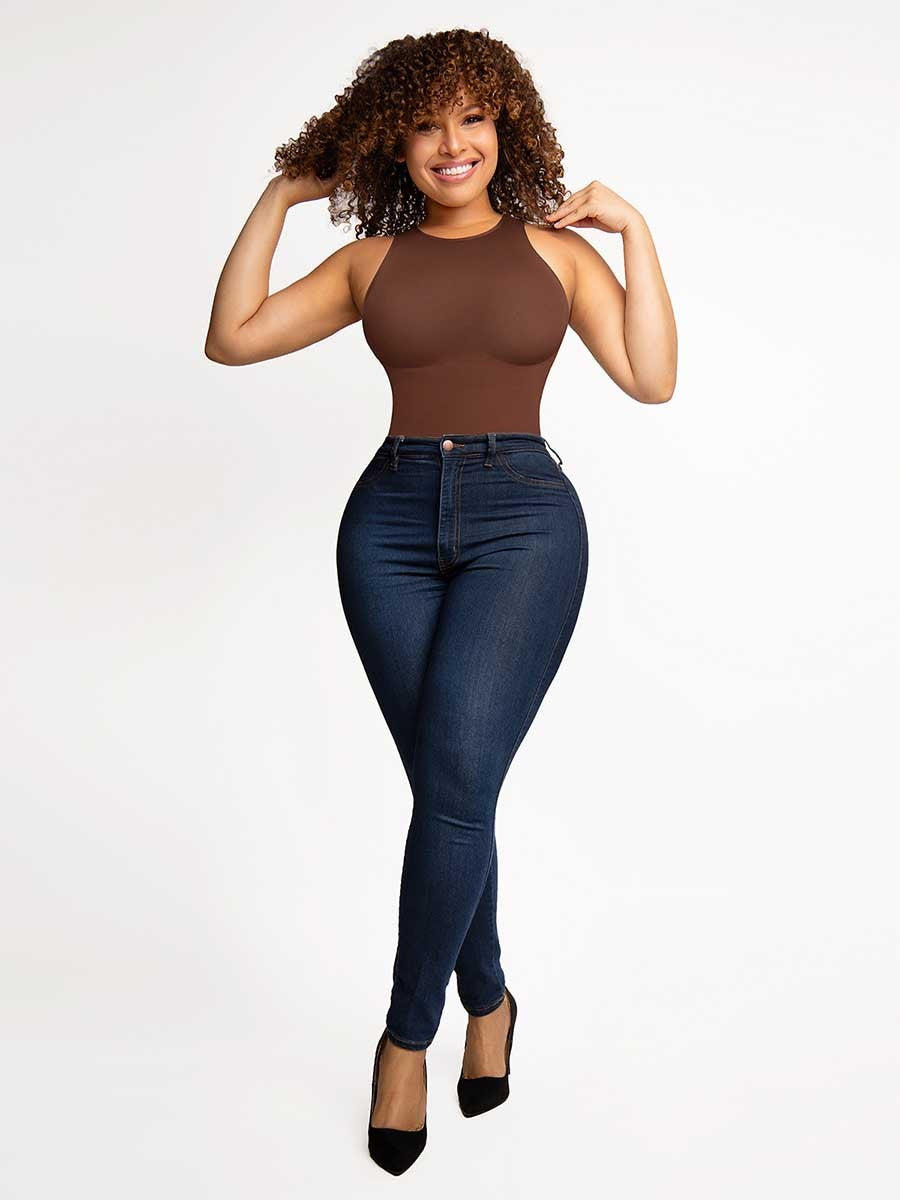 Seamless Round-Neck Slimming Shapewear Bodysuit | Full Body Contouring & Smoothing