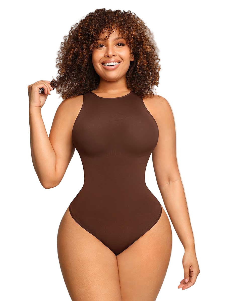Seamless Round-Neck Slimming Shapewear Bodysuit | Full Body Contouring & Smoothing