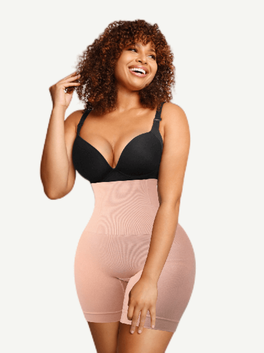 Seamless High Waist Butt Lifter Shapewear with Tummy Control & Anti-Roll Support