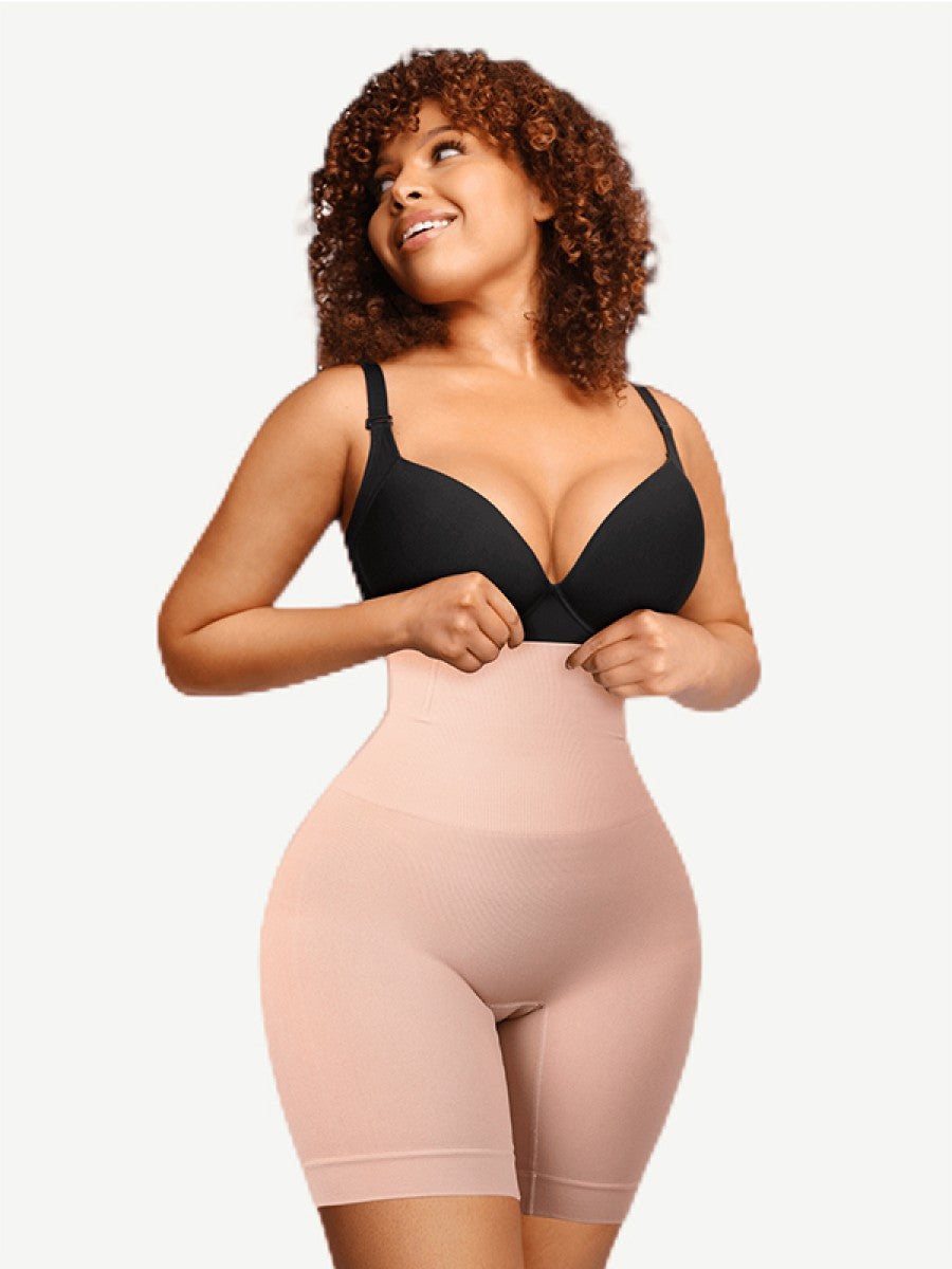Seamless High Waist Butt Lifter Shapewear with Tummy Control & Anti-Roll Support