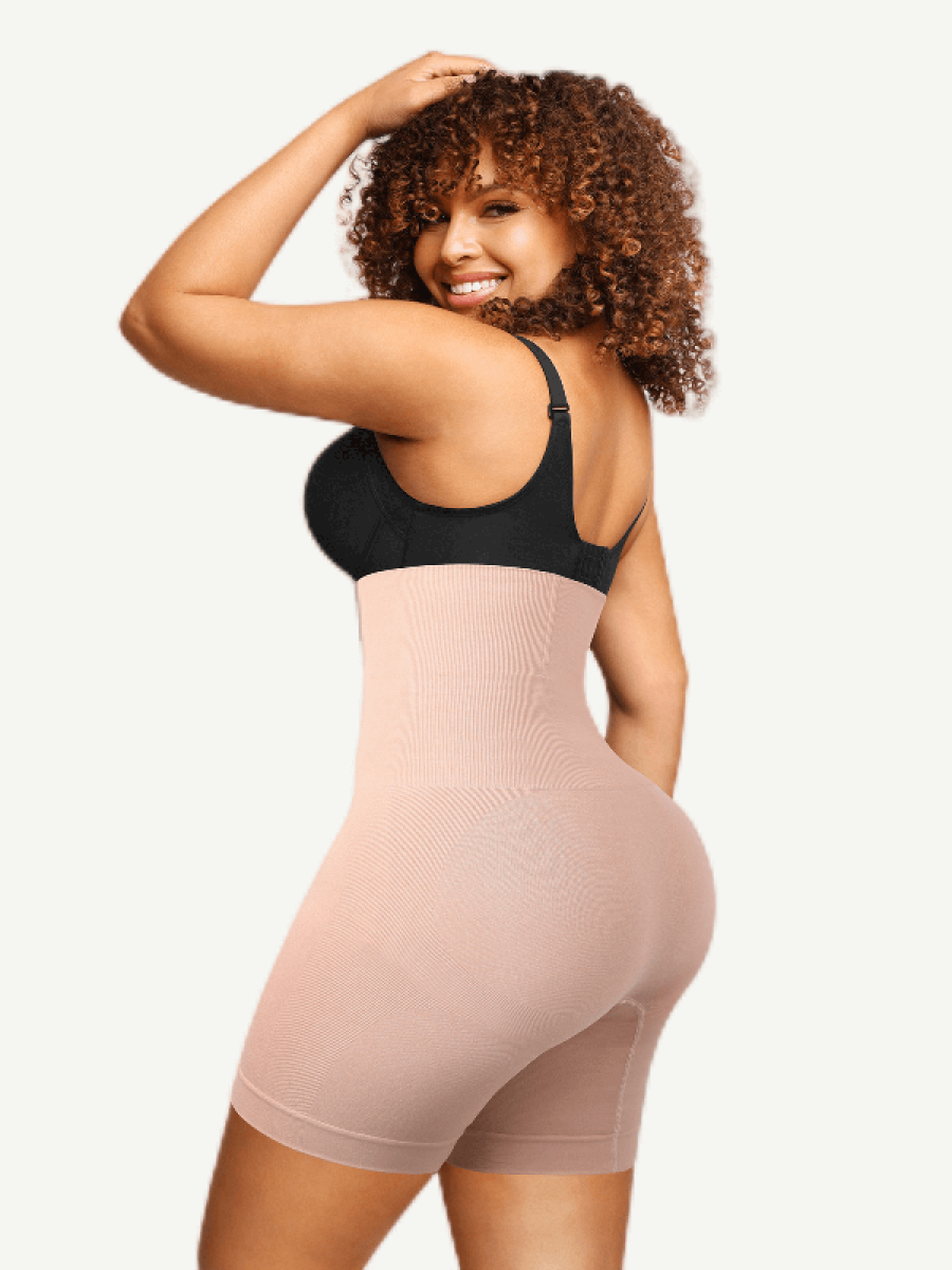 Seamless High Waist Butt Lifter Shapewear with Tummy Control & Anti-Roll Support