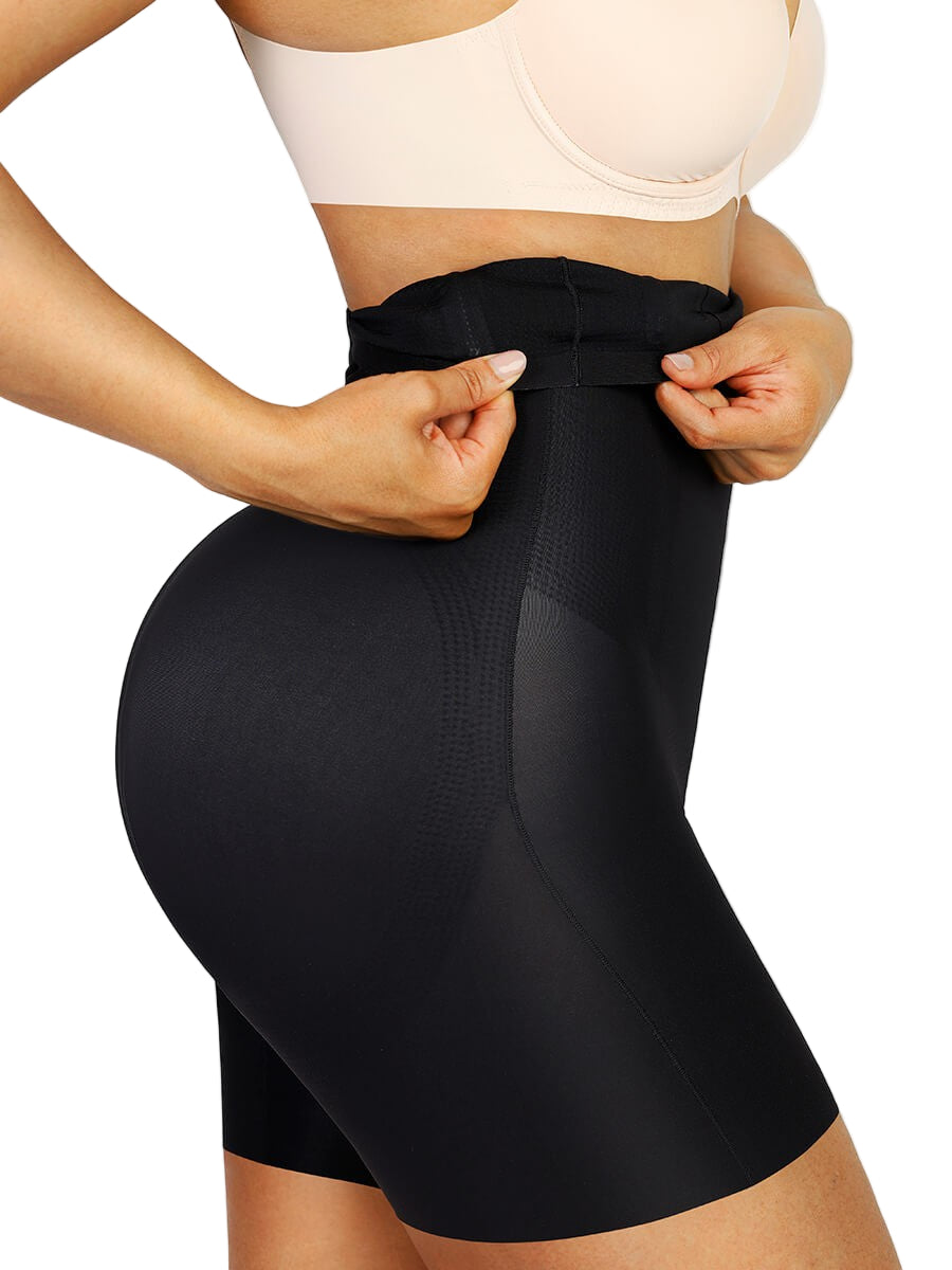 Seamless Butt Lifting Shapewear Shorts with Removable Pads & 3D Enhancing Design