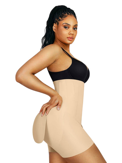 Seamless Butt Lifting Shapewear Shorts with Removable Pads & 3D Enhancing Design