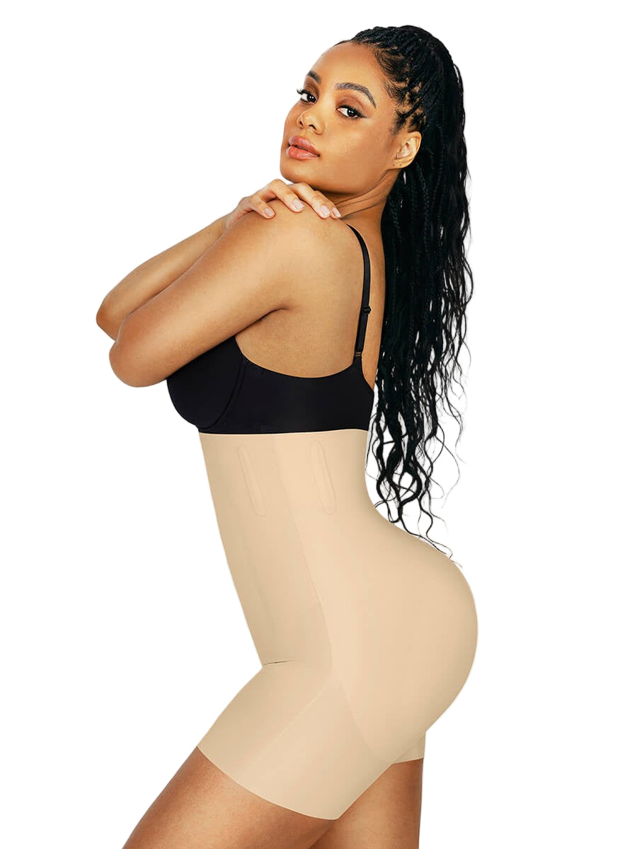 Seamless Butt Lifting Shapewear Shorts with Removable Pads & 3D Enhancing Design
