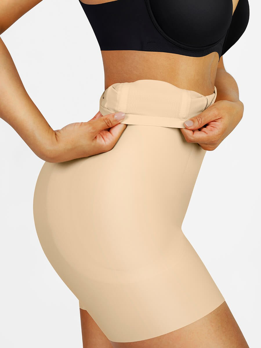 Seamless Hip Lifting Shapewear Shorts with Removable Pads & 3D Curve Enhancer
