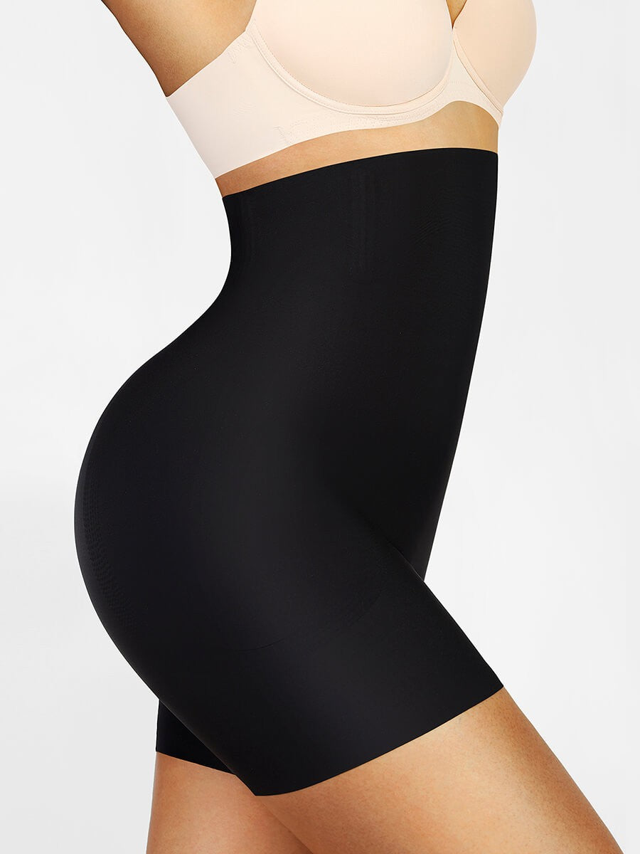 Seamless Hip Lifting Shapewear Shorts with Removable Pads & 3D Curve Enhancer